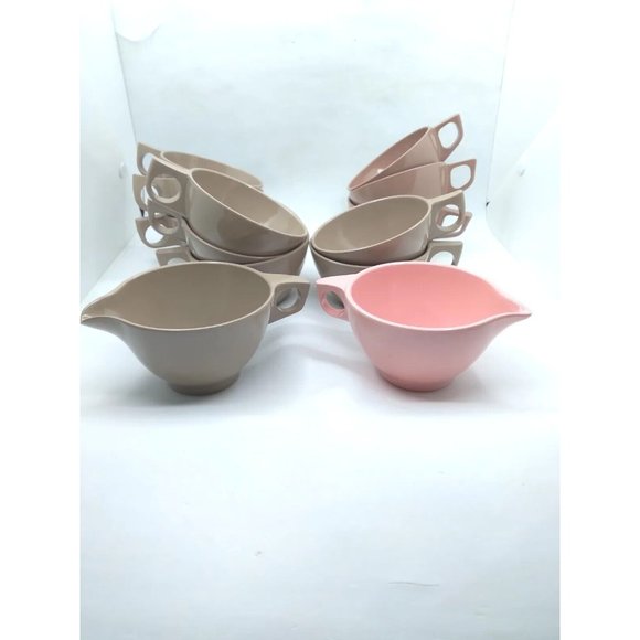 Vtg. MCM Atomic Melmac Marcrest/ Boonton 11 Melamine Cups 2 Creamers Bundle READ - Picture 1 of 16